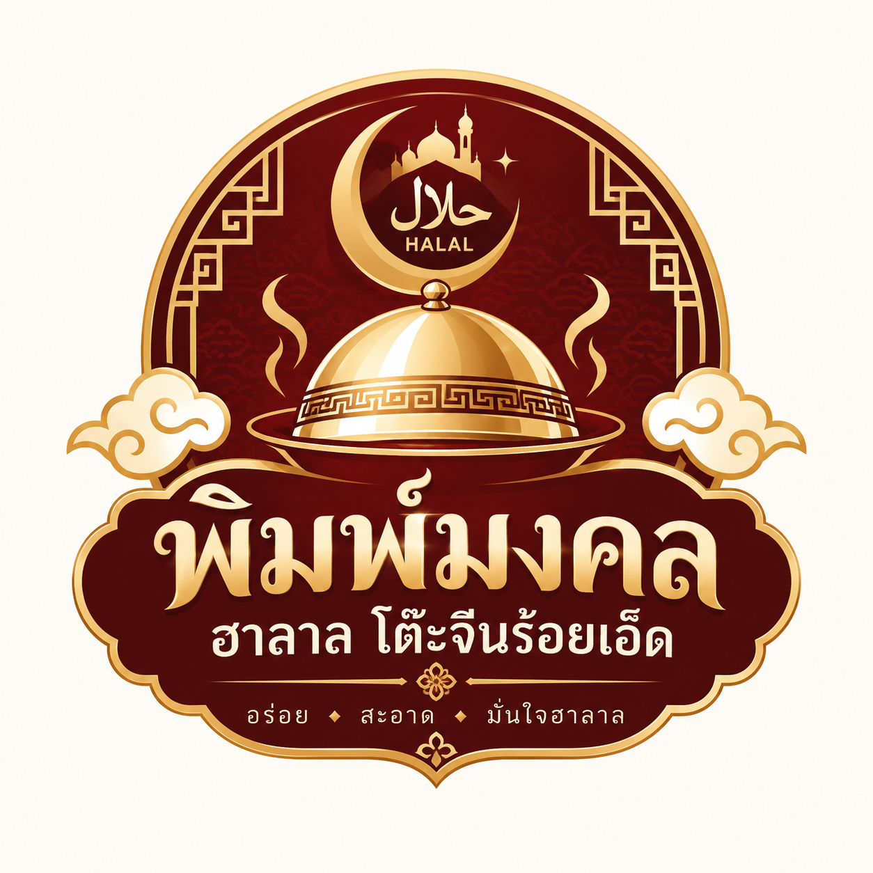พิมพ์มงคล ฮาลาล โต๊ะจีนร้อยเอ็ด